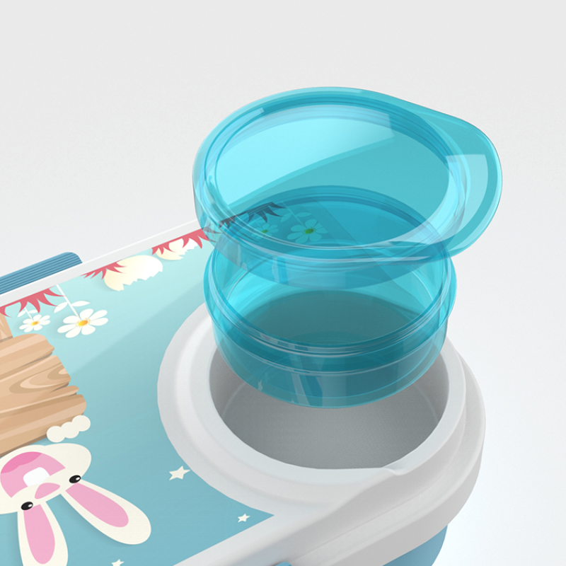 Microwavable Cute Pattern Salad Sauce Box School Food Containers Leakproof Plastic Bento Lunch Box For Kids