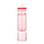 Portable BPA free Outdoor Colorful Leak Proof Company with Storage Bottom Clear Plastic Tritan Tumblers with Straw AS Lid