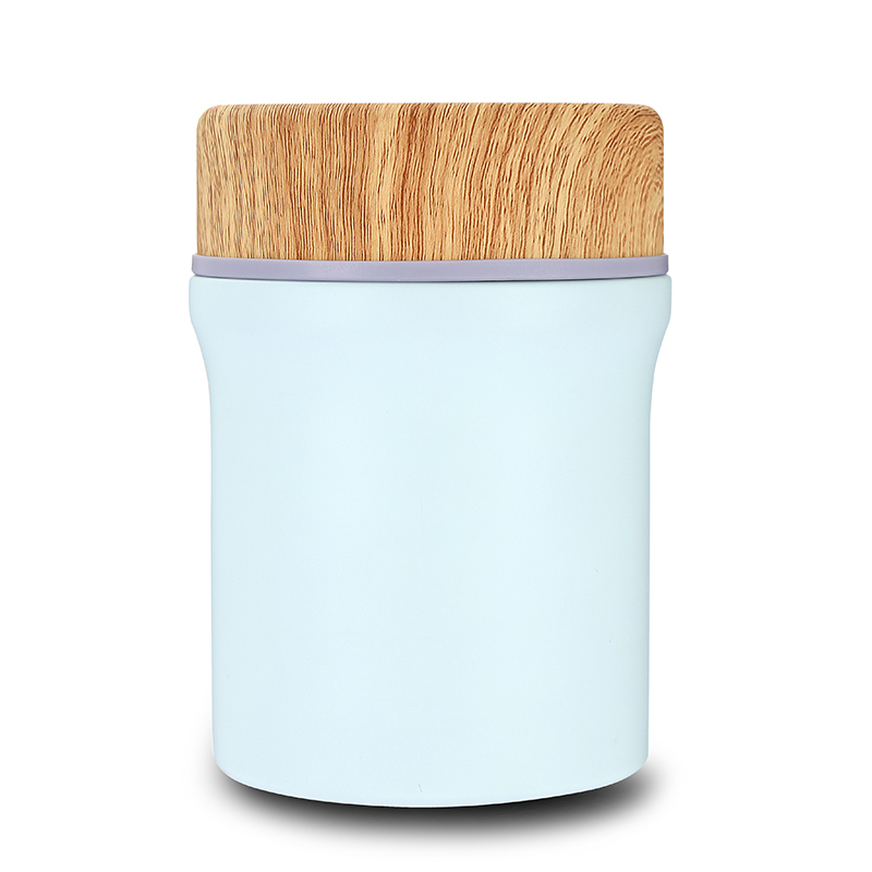 400ML Food Bulk Containers Wholesaler 18/8 Stainless Steel Vaccum Thermal Food Jar With Bamboo Lid