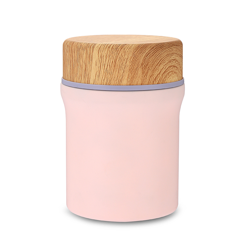 400ML Food Bulk Containers Wholesaler 18/8 Stainless Steel Vaccum Thermal Food Jar With Bamboo Lid