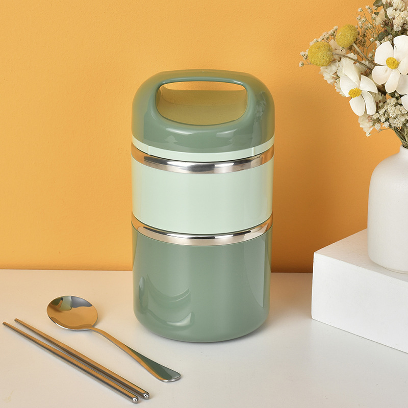 Keeping Food Warm Home Vacuum Insulated Bento Bpa-Free Ss304 Food Containers Bag Portable Cutlery Snack Lunch Box Set for Adults