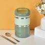 Keeping Food Warm Home Vacuum Insulated Bento Bpa-Free Ss304 Food Containers Bag Portable Cutlery Snack Lunch Box Set for Adults