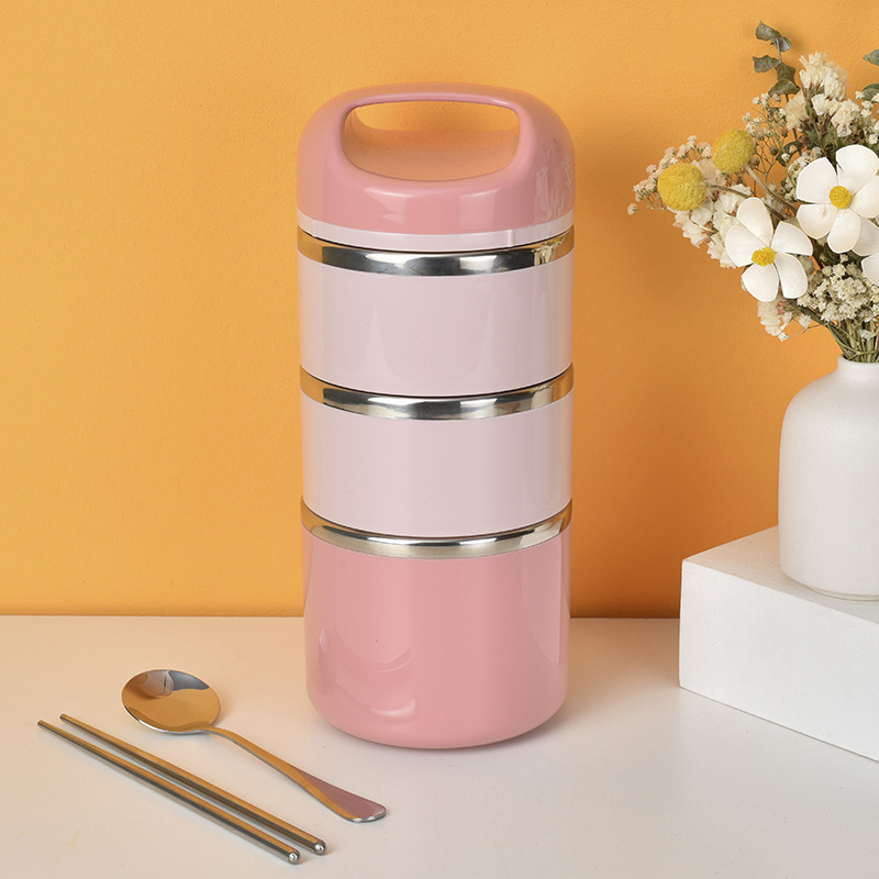 Keeping Food Warm Home Vacuum Insulated Bento Bpa-Free Ss304 Food Containers Bag Portable Cutlery Snack Lunch Box Set for Adults