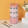 Keeping Food Warm Home Vacuum Insulated Bento Bpa-Free Ss304 Food Containers Bag Portable Cutlery Snack Lunch Box Set for Adults
