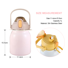 Premium Outdoor Big Capacity 1L Water Bottle Vaccum Flasks Double Wall 304 Stainless Steel Thermos Insulated Beer Water Bottles
