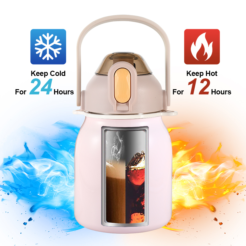 Premium Outdoor Big Capacity 1L Water Bottle Vaccum Flasks  Double Wall 304 Stainless Steel Thermos Insulated Beer Water Bottles