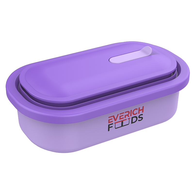 33 oz Stainless Steel Tiffin Container Stretch Space Lunch Box with Silicone Lid Extendable