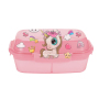 New arrival eco friendly children lunch box food container plastic 3 compartment lunch bento boxes for kids