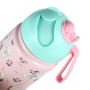 Custom Logo Children Plastic Lunch Box Stainless Steel Kids Water Bottle with Straw Leak-Proof Design Lid for Travel School