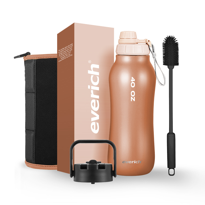 Water Bottle with Chug Lid Vacuum Insulated Stainless Steel Metal Thermos Bottles Reusable Leak Proof BPA-Free Flask