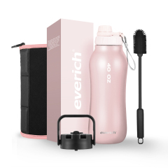 Water Bottle with Chug Lid Vacuum Insulated Stainless Steel Metal Thermos Bottles Reusable Leak Proof BPA-Free Flask