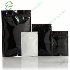 One Side Clear Mylar Bag Smell Proof Releasable Plastic Pouch with Zipper Packing Tea Jerky Snack Sweets Sample Bag