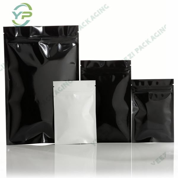 One Side Clear Mylar Bag Smell Proof Releasable Plastic Pouch with Zipper Packing Tea Jerky Snack Sweets Sample Bag
