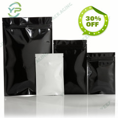 One Side Clear Mylar Bag Smell Proof Releasable Plastic Pouch with Zipper Packing Tea Jerky Snack Sweets Sample Bag