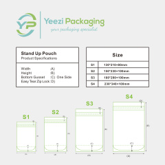 250g Stand Up Matt Kraft Paper Food/Tea Packaging Bag without Valve and with Rip Zipper