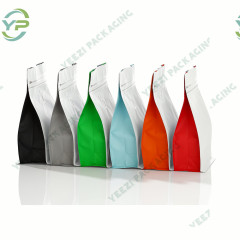 1KG Matte White Flat Block Box Bottom Coffee Bag with Coloured Sides, Valve and Rip Zipper