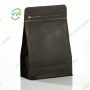 250g Matt / Kraft Paper Block Box Bottom Coffee Packaging Bag with Valve and Rip Zipper