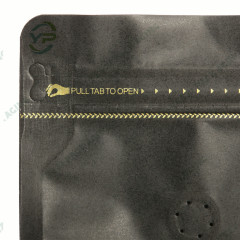 250g Black Kraft Paper Flat Block Box Bottom Coffee Packaging Bag with Valve and Rip Zipper