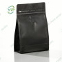 250g Matt / Kraft Paper Block Box Bottom Coffee Packaging Bag with Valve and Rip Zipper