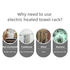 EVIA EV-110 Accesorios de baño Calentador de toallas caliente Toallero eléctrico plegable