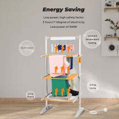 EVIA EV-300-1 Elektrischer Wäscheständer für den Haushalt, 300 W, faltbar, 3 Etagen, beheizter Wäscheständer