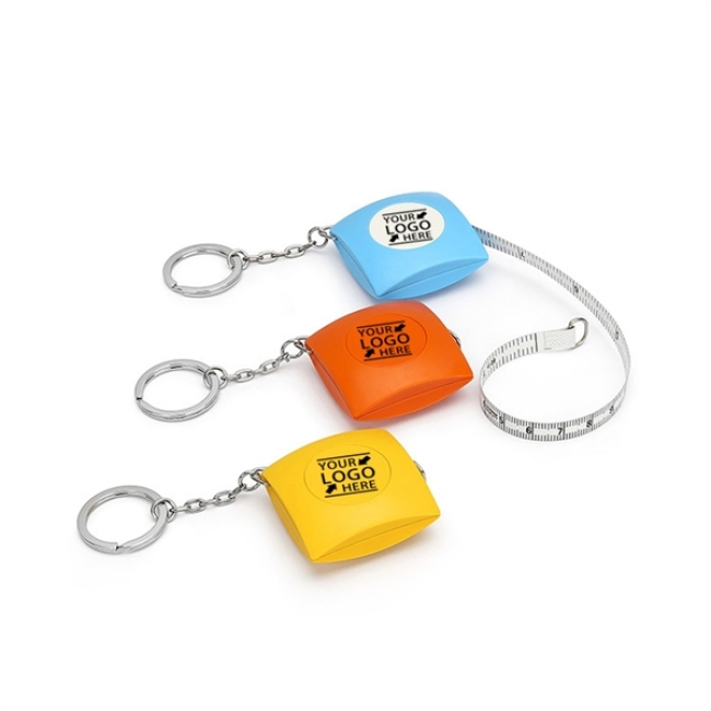 Rectangle Key Chains 1.5 Meter Soft Measuring Tape