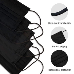 3-Ply Black Disposable Face Mask