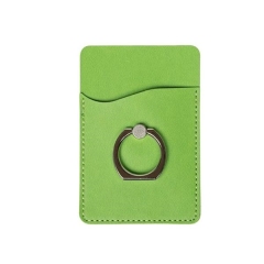PU Cell Phone Wallet Card Holder with a Ring Stand