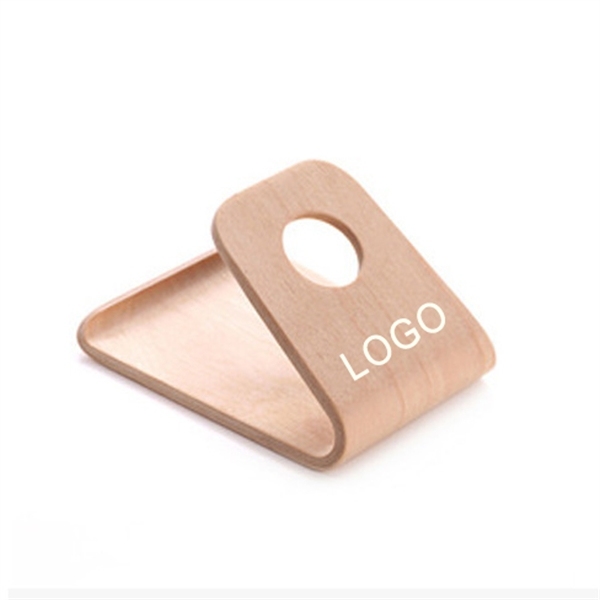 Wooden phone holder