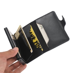 RFID Credit Card Holder Automatic Pop up PU case