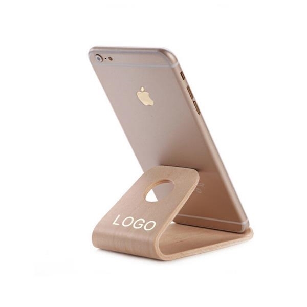 Wooden phone holder