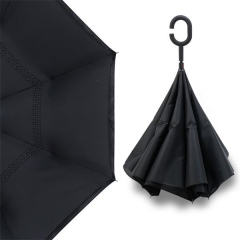 Upside Down Inside Out Reverse C Shaped Handle Umbrella
