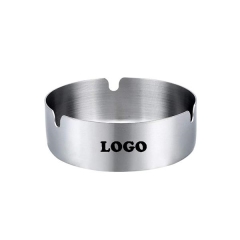 Round Stainless Steel Cigar Ashtray Tabletop