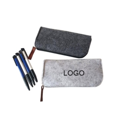 Wool Felt Simple Cosmetic Pen Pencil Bag Flat-stylish Case