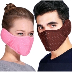 Unisex Winter Cold-Proof Mouth Mask Ear Muffs Fleece Warmer