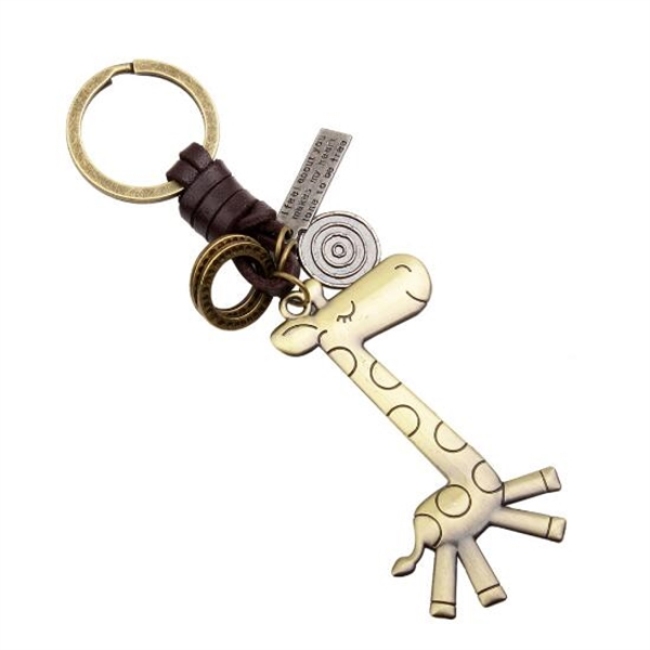 Bronze Giraffe Keychain
