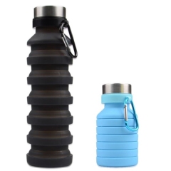 550ml Travel Collapsible Silicone Bottle Sports Water Cup
