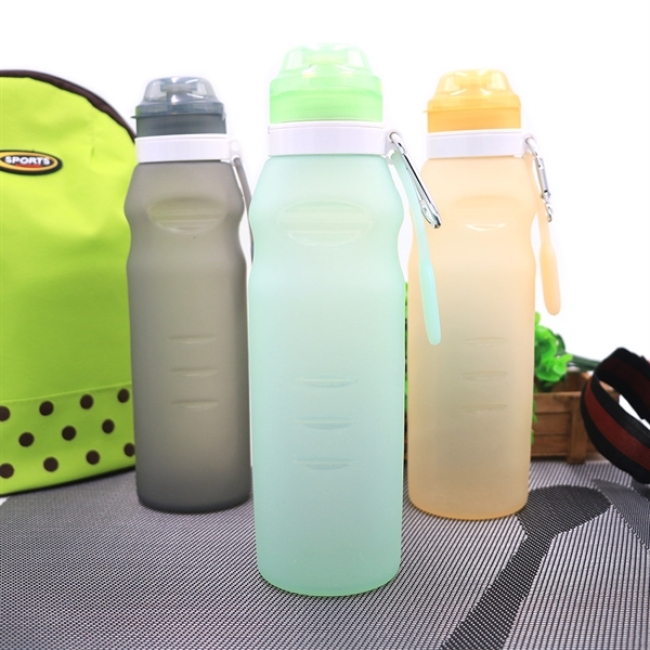 20OZ Lightweight Foldable Outdoor Silicone Water Bottle