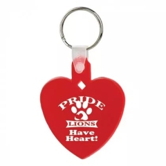 Soft Squeezable Key Tag- Heart Shaped