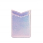 Iridescent Glitter PU Cell Phone Card Holder