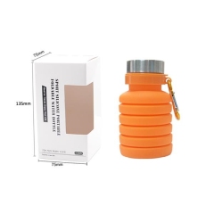 Collapsible BPA Free Silicone Foldable Travel Water Bottle