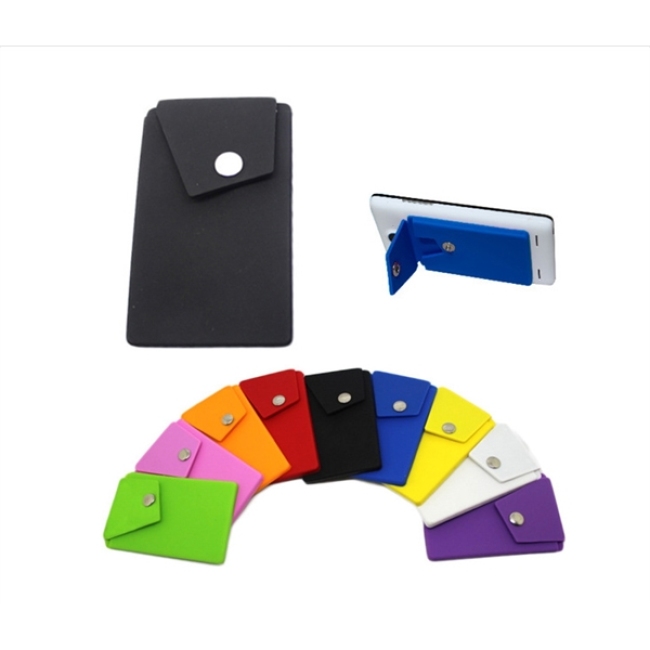 Silicone Phone Card Holder with Snap