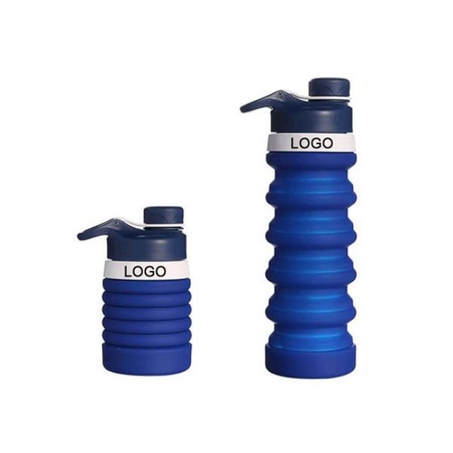 550ml Creative Collapsible Silicone Cup Sports Water Bottle