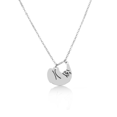 Gold Silver Sloth Charm Necklace