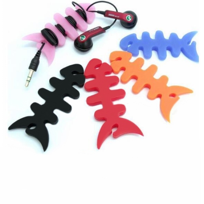 Cute Silicone Fishbone Earphone Cable Wire