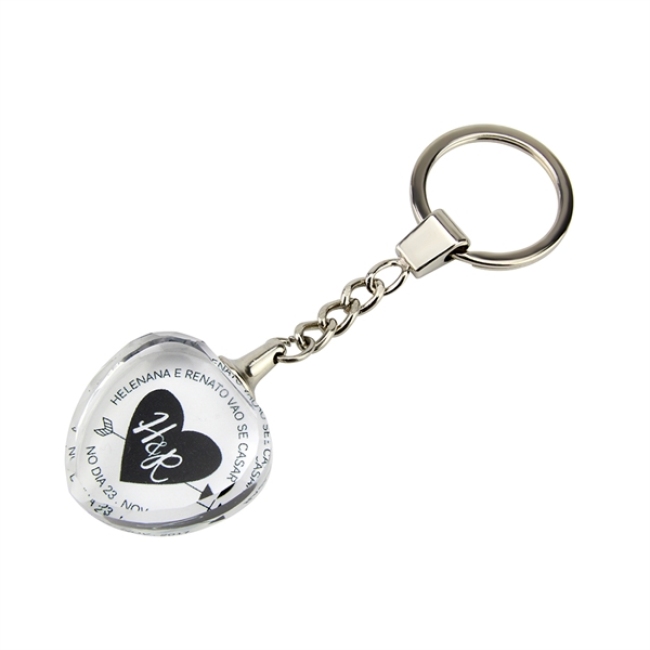 Optical Full Color Printing Crystal keychain