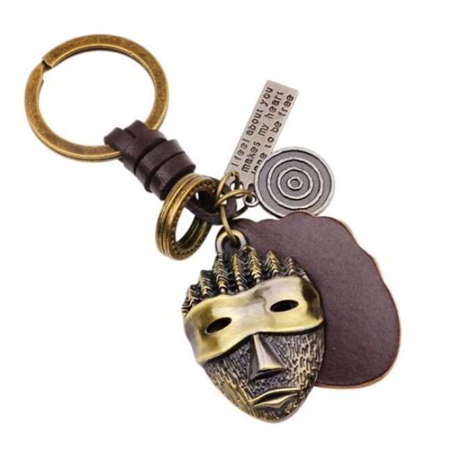 Bronze Mask Keychain