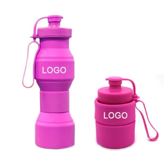 Collapsible Durable Portable Silicone Sports Water Bottle