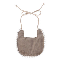 Customized style adjustable newborn cute lace toddle pure cotton  baby bibs aprons