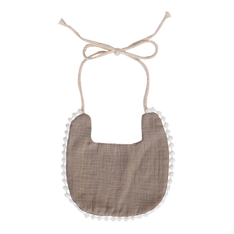 Customized style adjustable newborn cute lace toddle pure cotton  baby bibs aprons